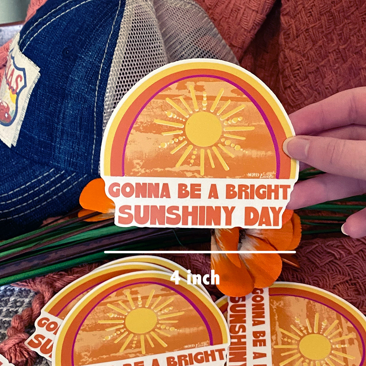 Gonna Be A Bright Sunshiny Day - 4 Inch Vinyl Sticker Decals