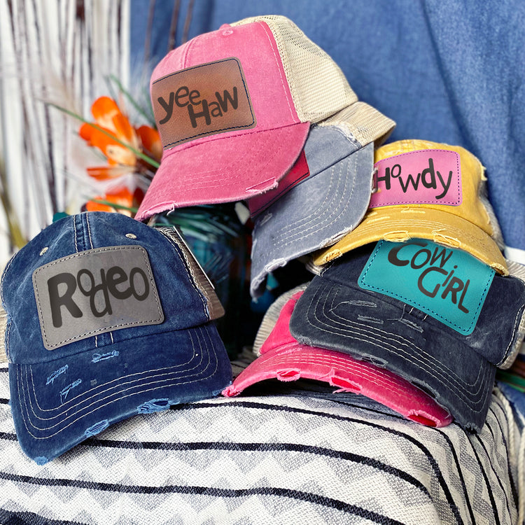 Mix and Match Ziggy Leather Patch Trucker Hats