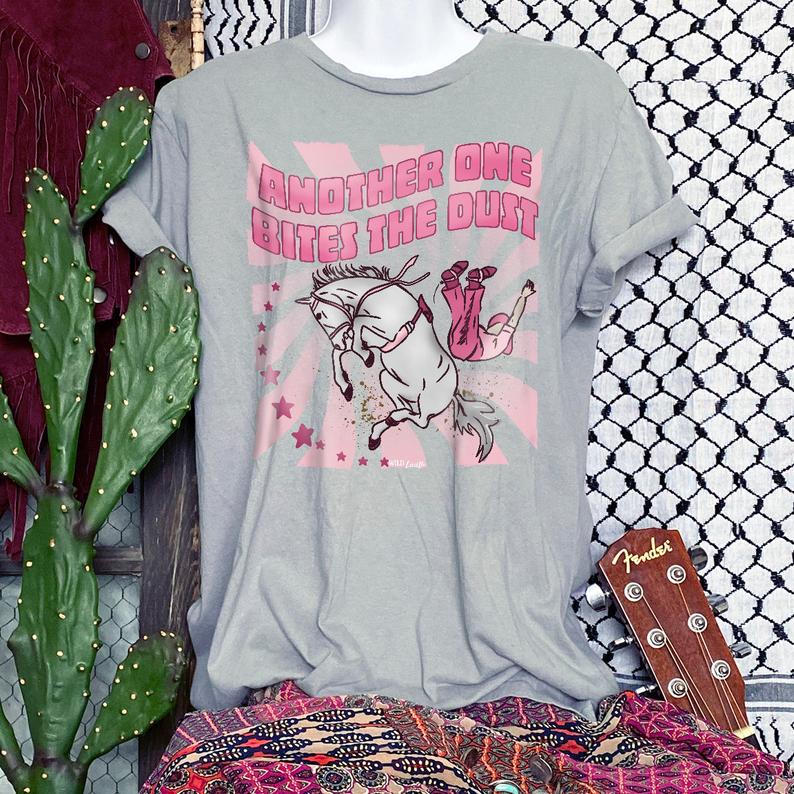 PINK Another One Bites The Dust - Western Graphic Tees