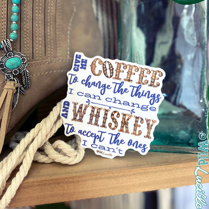 Coffee Whiskey Prayer - Vinyl Sticker Decals