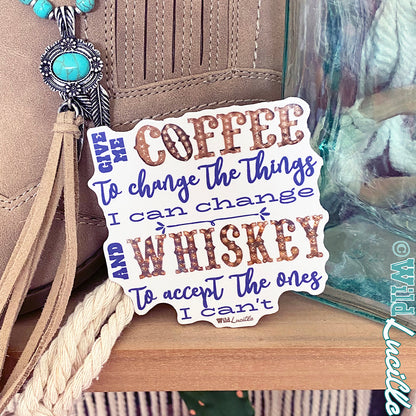 Coffee Whiskey Prayer - Vinyl Sticker Decals