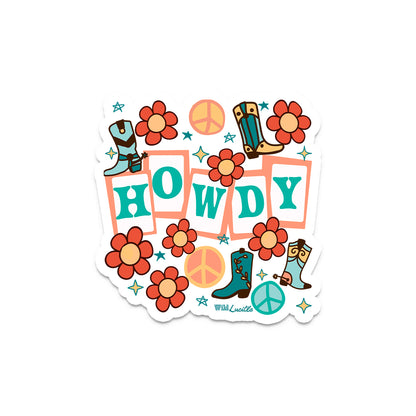 Retro Howdy - Western Vinyl Sticker Decals