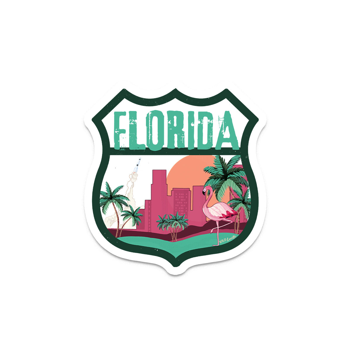 Destination Florida - Vinyl Souvenir Sticker Decals