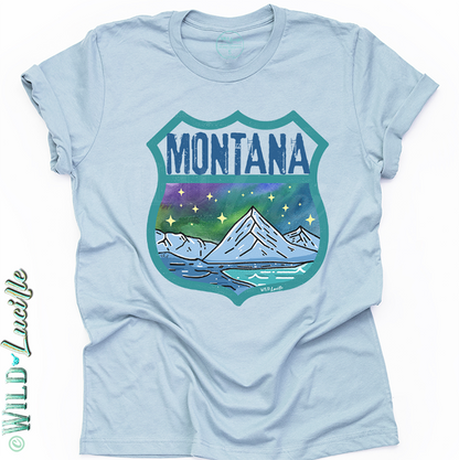 Montana - State Tourist Souvenir Graphic Crewneck Tees