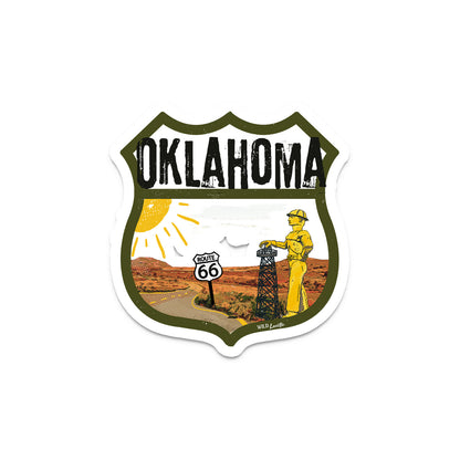 Destination Oklahoma - Vinyl Souvenir Sticker Decals