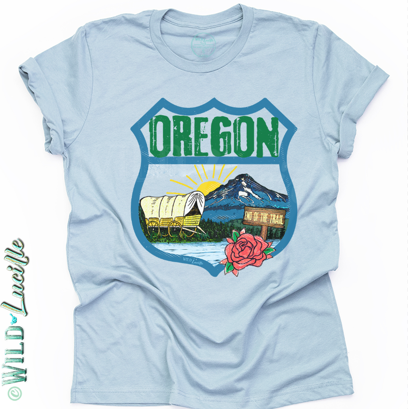 Oregon - State Tourist Souvenir Graphic Crewneck Tees