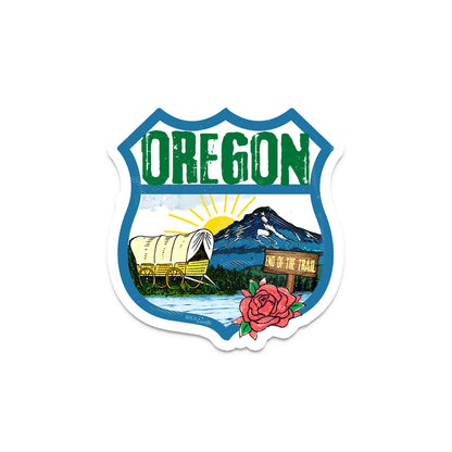 Destination Oregon - Vinyl Souvenir Sticker Decals