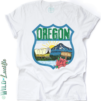 Oregon - State Tourist Souvenir Graphic Crewneck Tees