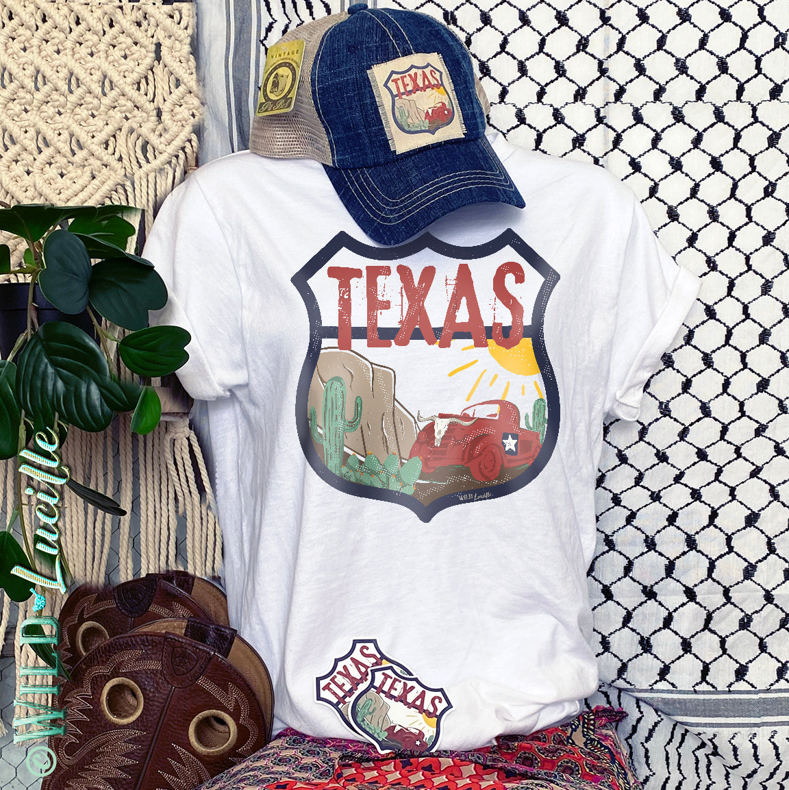 Texas - State Tourist Souvenir Graphic Crewneck Tees