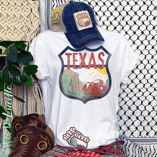 Texas - State Tourist Souvenir Graphic Crewneck Tees