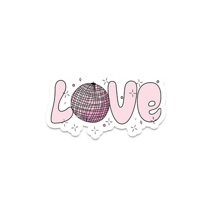 Disco Ball Retro Love - Vinyl Sticker Decals