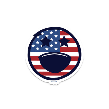 Flag Happy Face - Patriotic Vinyl Sticker Decals