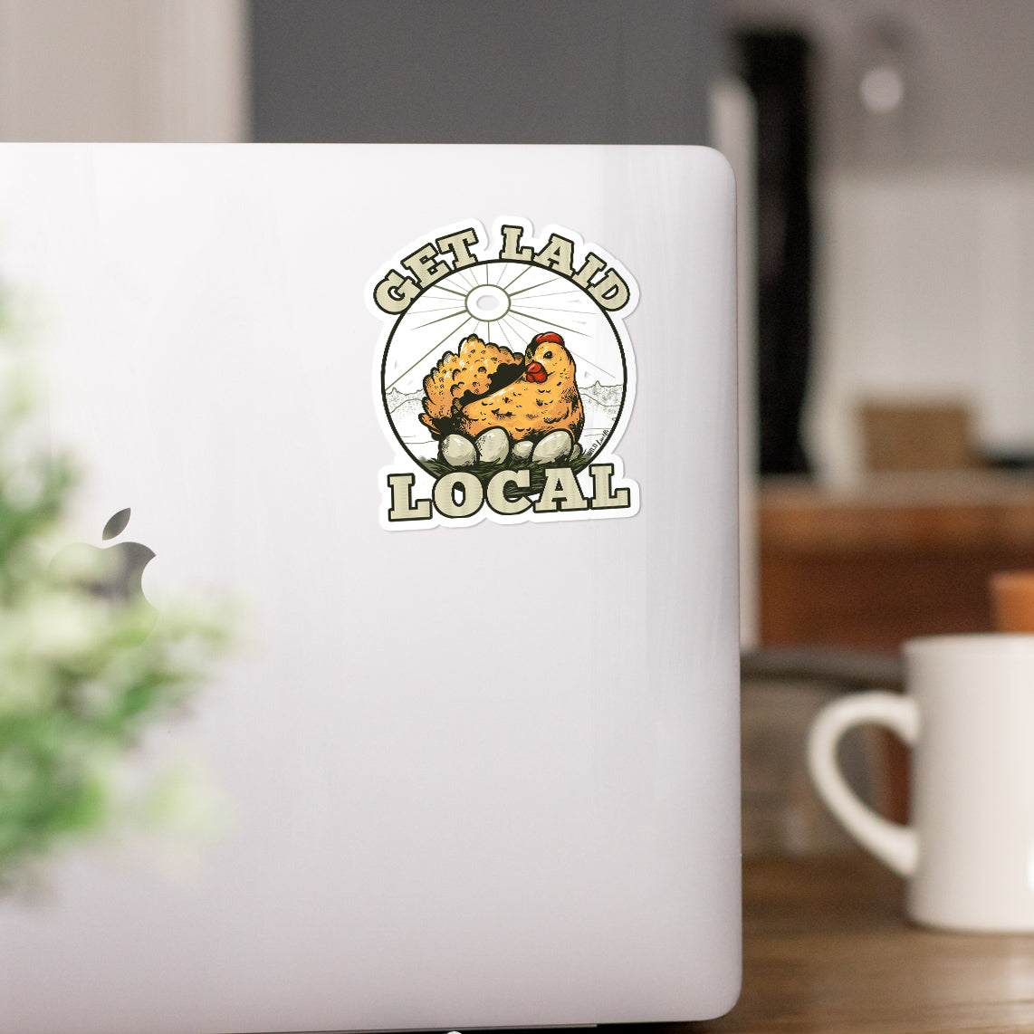 Get Laid Local - Vinyl Chicken Sticker Decals