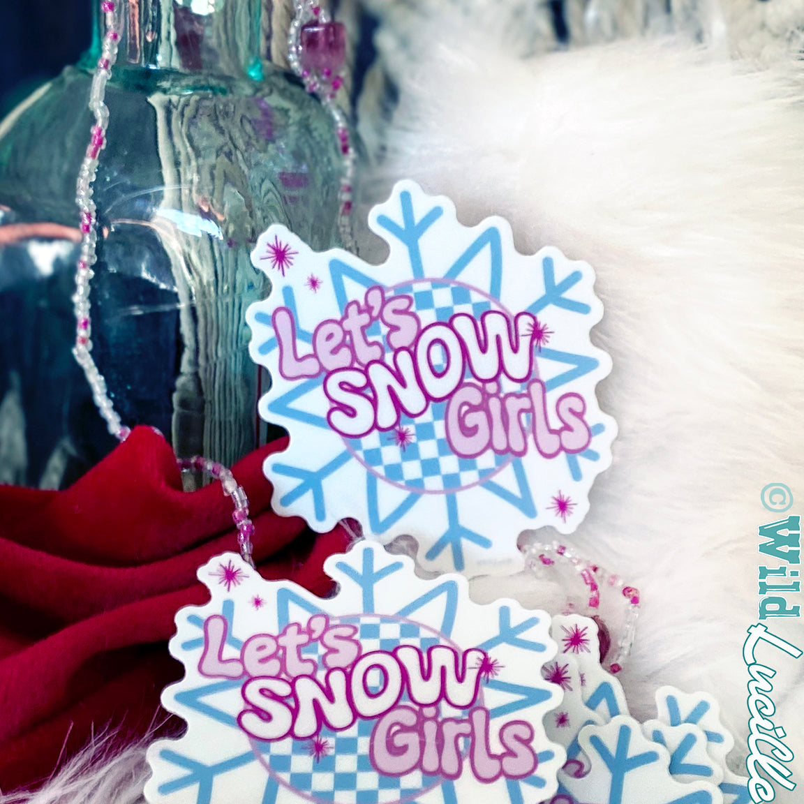 Let's Snow Girls - Winter Western Vinyl Sticker Decals