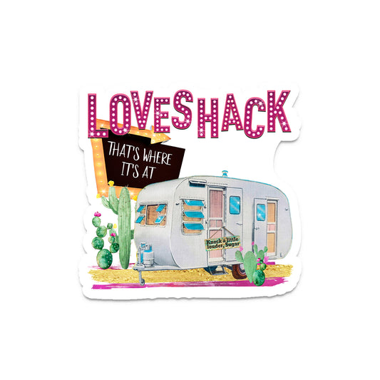 Loveshack Camper - Retro Vinyl Sticker Decals