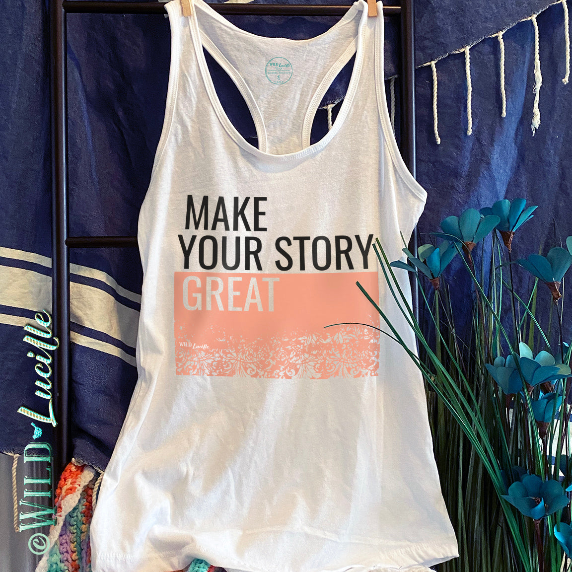 Make Your Story Great - Women's Graphic Racerback Tanks