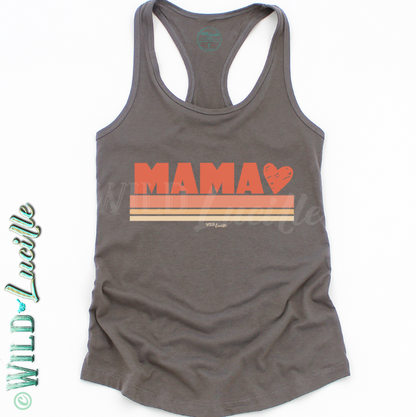 Mama Heart  - Women's Retro Tank Tops