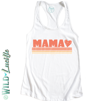 Mama Heart  - Women's Retro Tank Tops