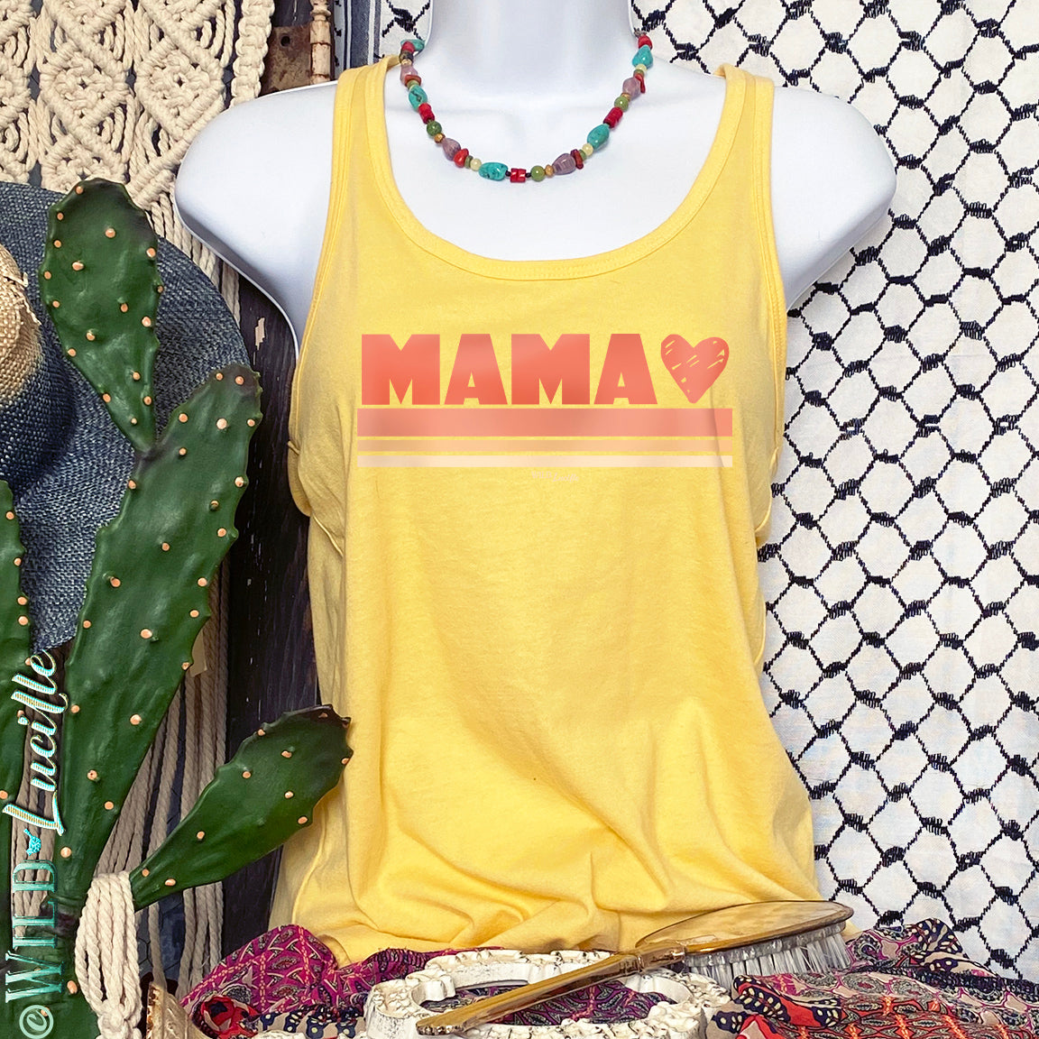 Mama Heart  - Women's Retro Tank Tops