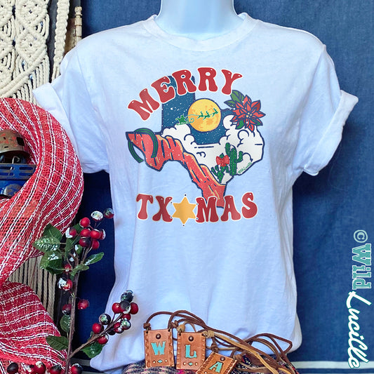 Merry TXmas - Texas Christmas Holiday Graphic Tees