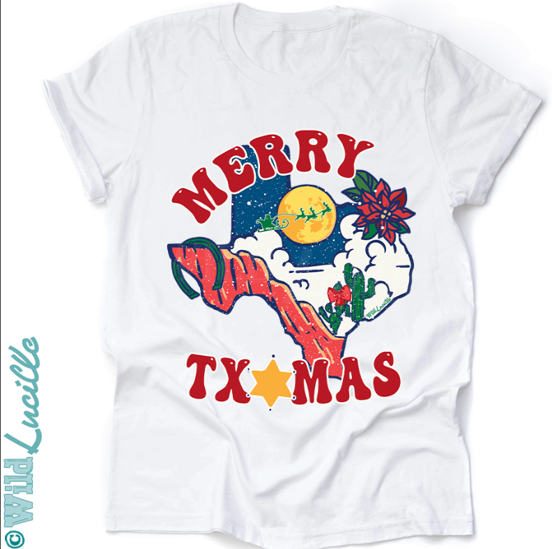 Merry TXmas - Texas Christmas Holiday Graphic Tees