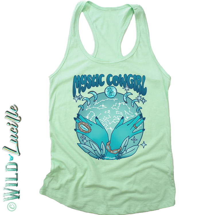 Mystic Cowgirl - Western Cosmic Women's Tanks