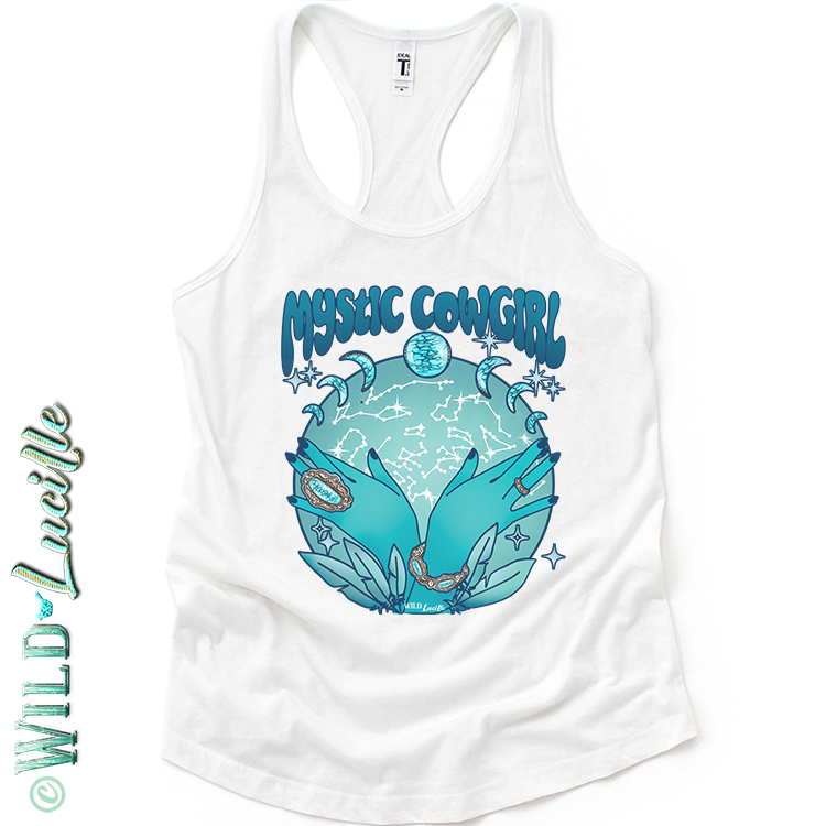 Mystic Cowgirl - Western Cosmic Women's Tanks