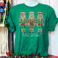 Nuttin' But Merry - Faux Glitter Nutcrackers Printed Tees