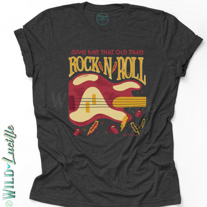 Old Time Rock n Roll - Boho Rocker Graphic Crew Tees