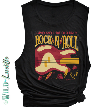 Old Time Rock n Roll - Western Boho Womens Graphic Tank Tops