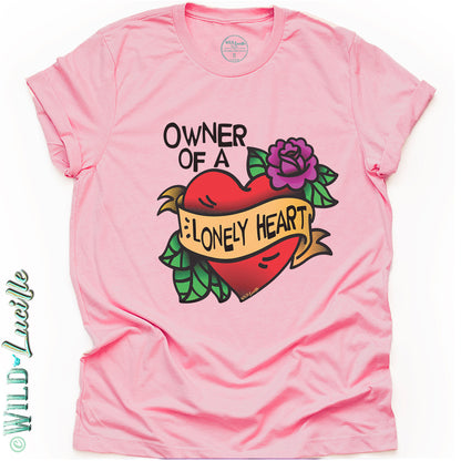 Owner of a Lonely Heart - Valentine's Graphic Retro Tees