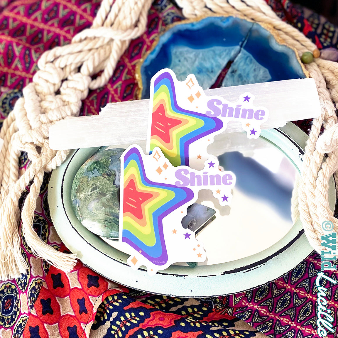 Shine Rainbow Star - Inspirational Vinyl Sticker Decals