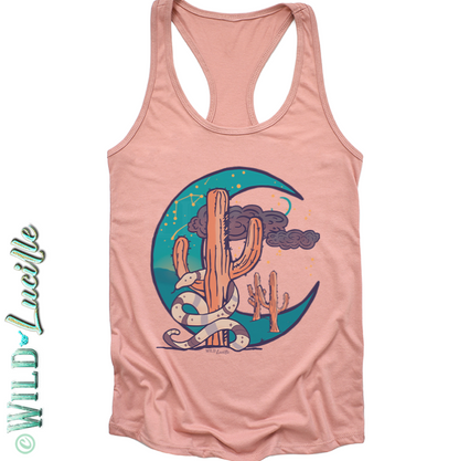 Rattlesnake Moon - Womens Western Tanktops