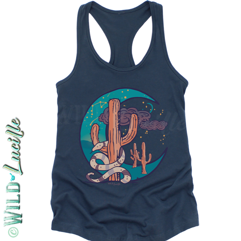 Rattlesnake Moon - Womens Western Tanktops