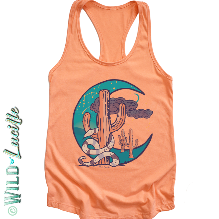 Rattlesnake Moon - Womens Western Tanktops