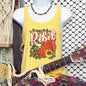 Rebel Rose - Women's Graphic Print Racerback Tank Top