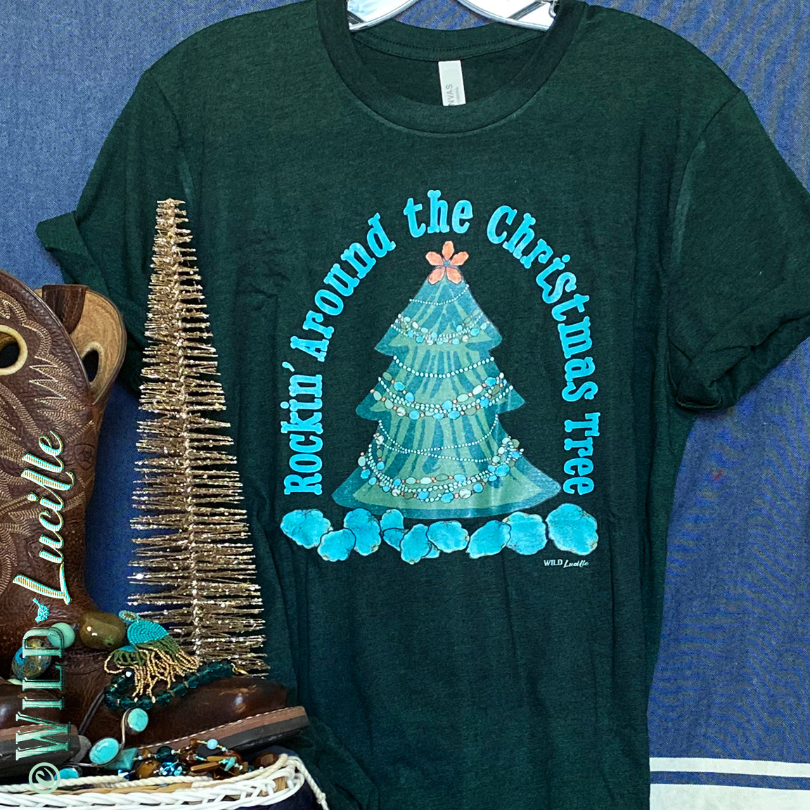 Rockin' Around The Christmas Tree - Western Christmas Tees