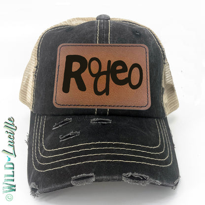 Rodeo - Mix/match Western Leather Patch Trucker Hats