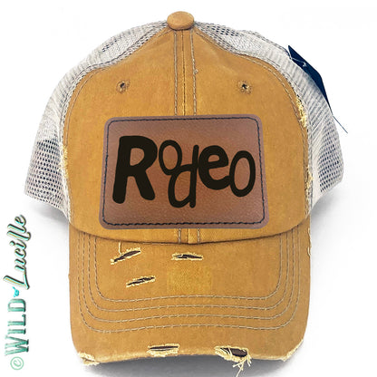 Rodeo - Mix/match Western Leather Patch Trucker Hats