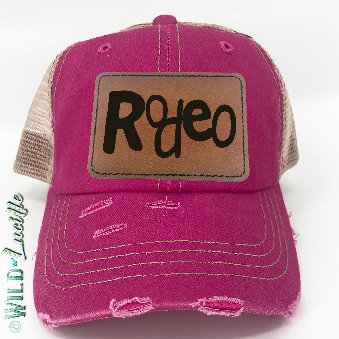 Rodeo - Mix/match Western Leather Patch Trucker Hats