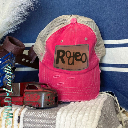 Rodeo - Mix/match Western Leather Patch Trucker Hats