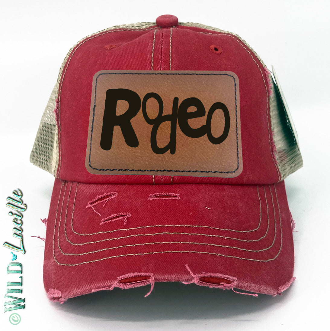 Rodeo - Mix/match Western Leather Patch Trucker Hats