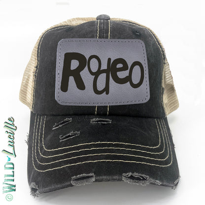 Rodeo - Mix/match Western Leather Patch Trucker Hats