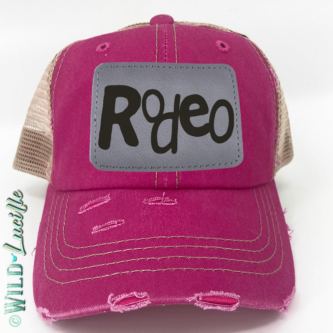 Rodeo - Mix/match Western Leather Patch Trucker Hats