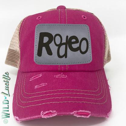 Rodeo - Mix/match Western Leather Patch Trucker Hats