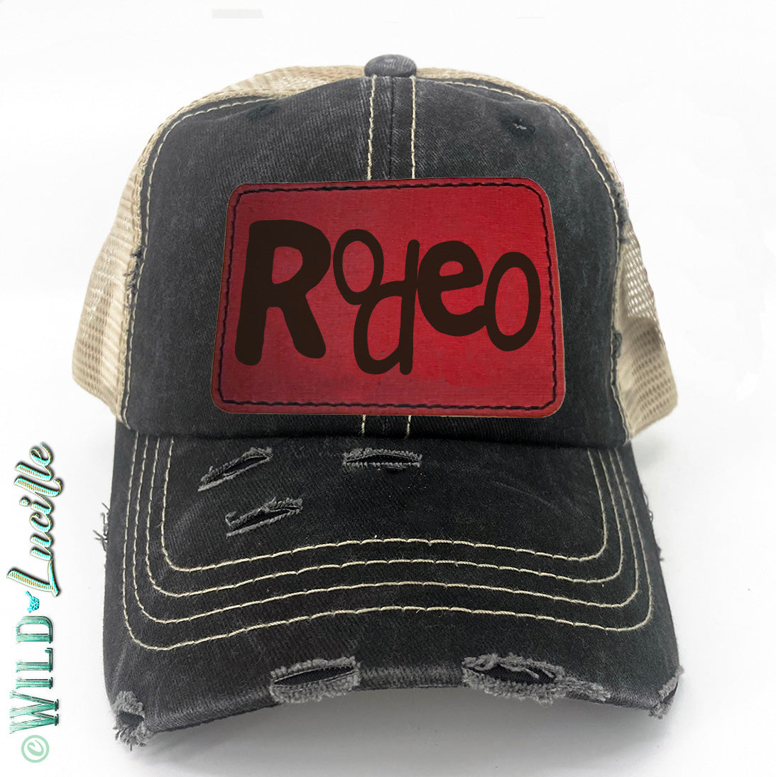 Rodeo - Mix/match Western Leather Patch Trucker Hats