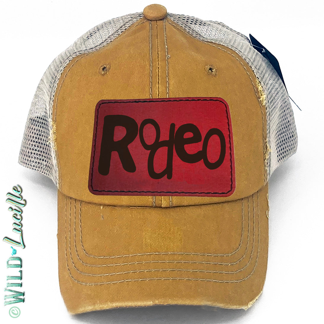 Rodeo - Mix/match Western Leather Patch Trucker Hats