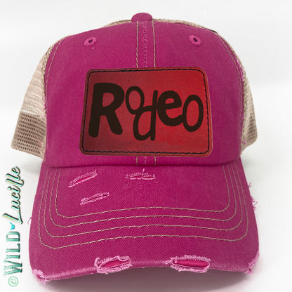 Rodeo - Mix/match Western Leather Patch Trucker Hats