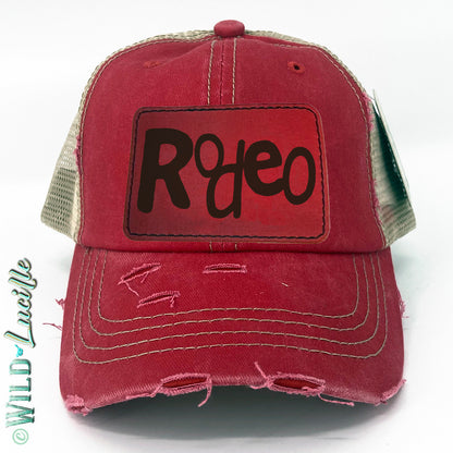 Rodeo - Mix/match Western Leather Patch Trucker Hats