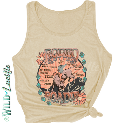 Rodeo Roadie Vintage Style - Western Women's Printed Tanks